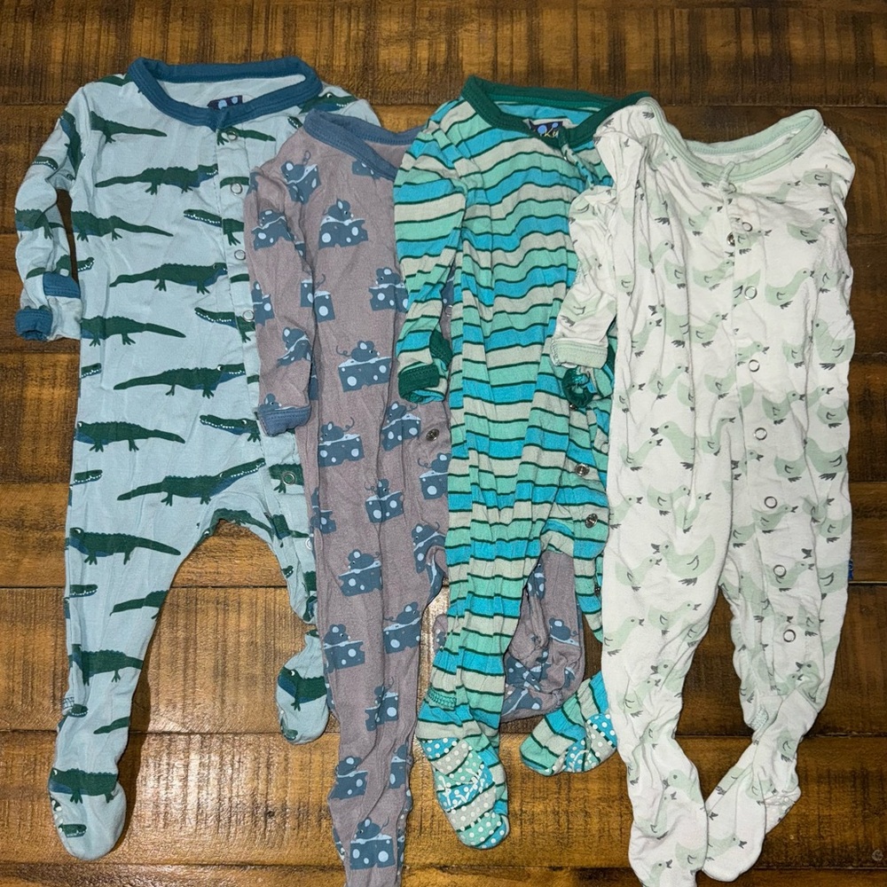 Set of 4 Kickee Pants bamboo sleepers